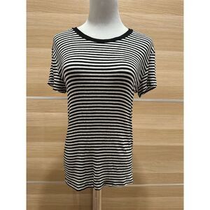 SOFT STRETCHY Brandy Melville Multicolor Striped Ringer T-Shirt ITALY MADE!! OS